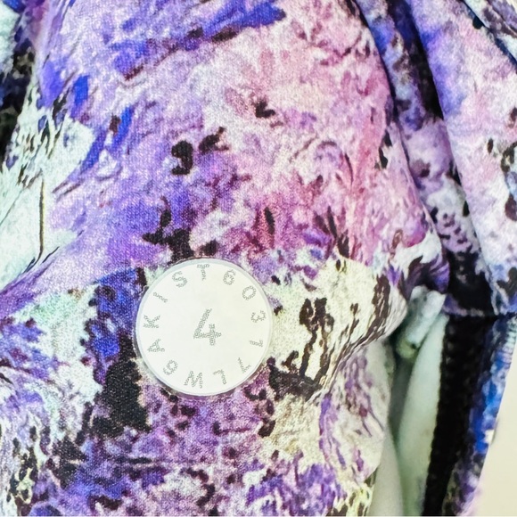 Lululemon Fast & Free 7/8 Crop Capri Women Leggings Purple Green 4 Athletic Gym - Picture 6 of 9